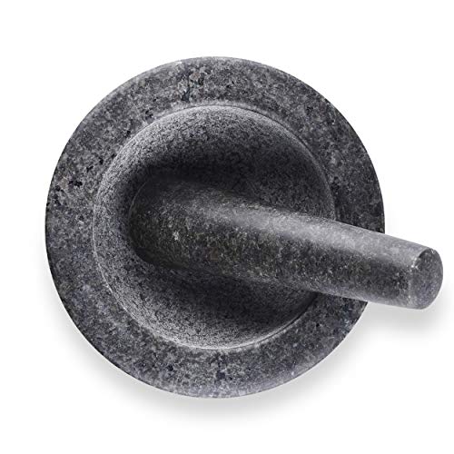 Jamie Oliver Mörser mit Stößel JB5100 robuster Mörser aus Granit geeignet für trockene und flüssige Zutaten. Durchmesser 14 cm - 6